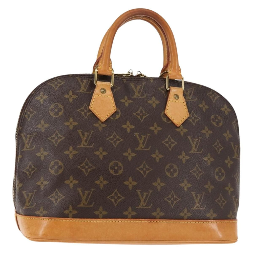 Louis Vuitton Alma Handbag Monogram Canvas Brown Canvas Handbag (Authentic  )
