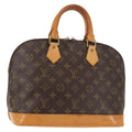 Louis Vuitton Alma Handbag Monogram Canvas Brown Canvas Handbag (Authentic  )