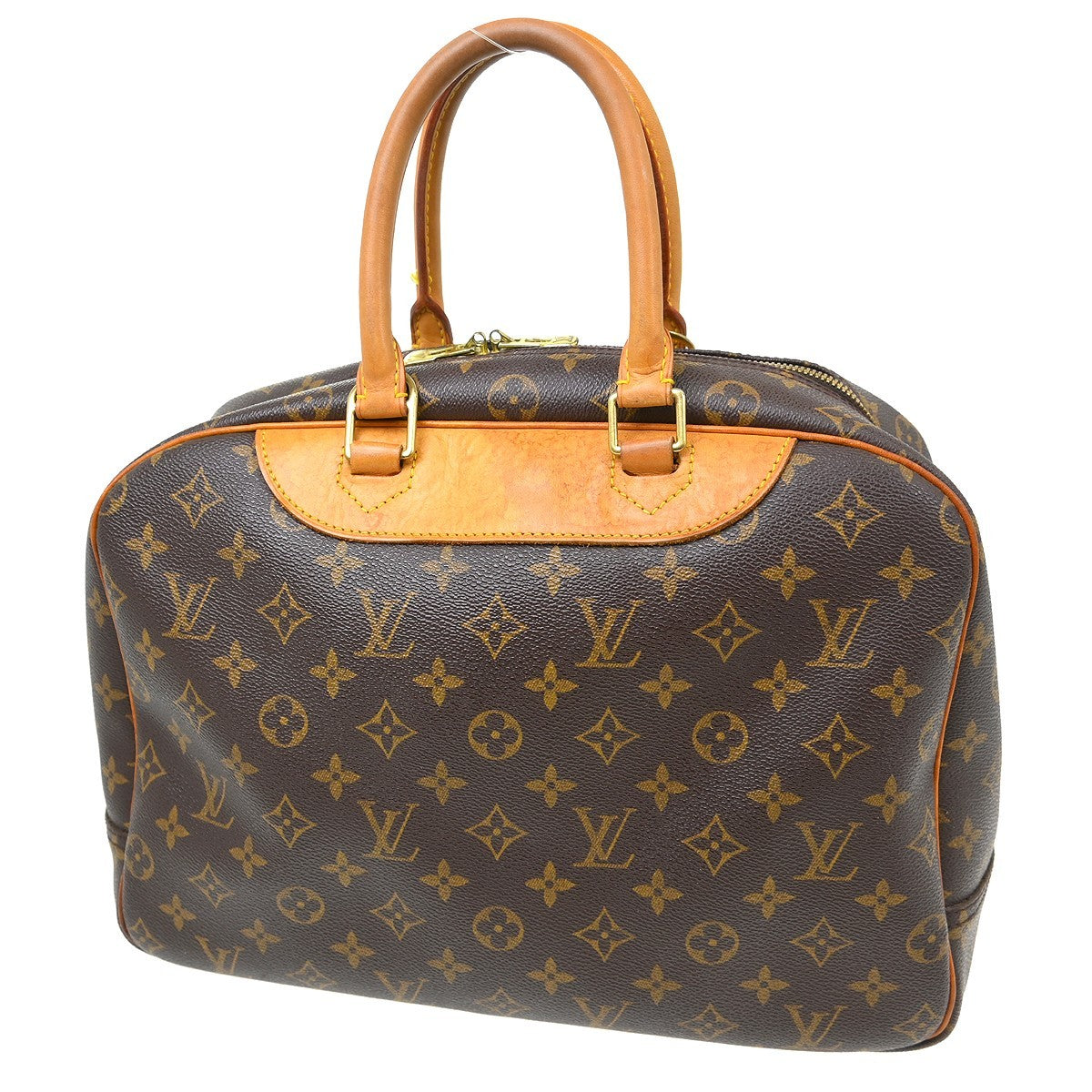 Louis Vuitton Deauville Handbag Monogram Canvas Brown Canvas Handbag ( )