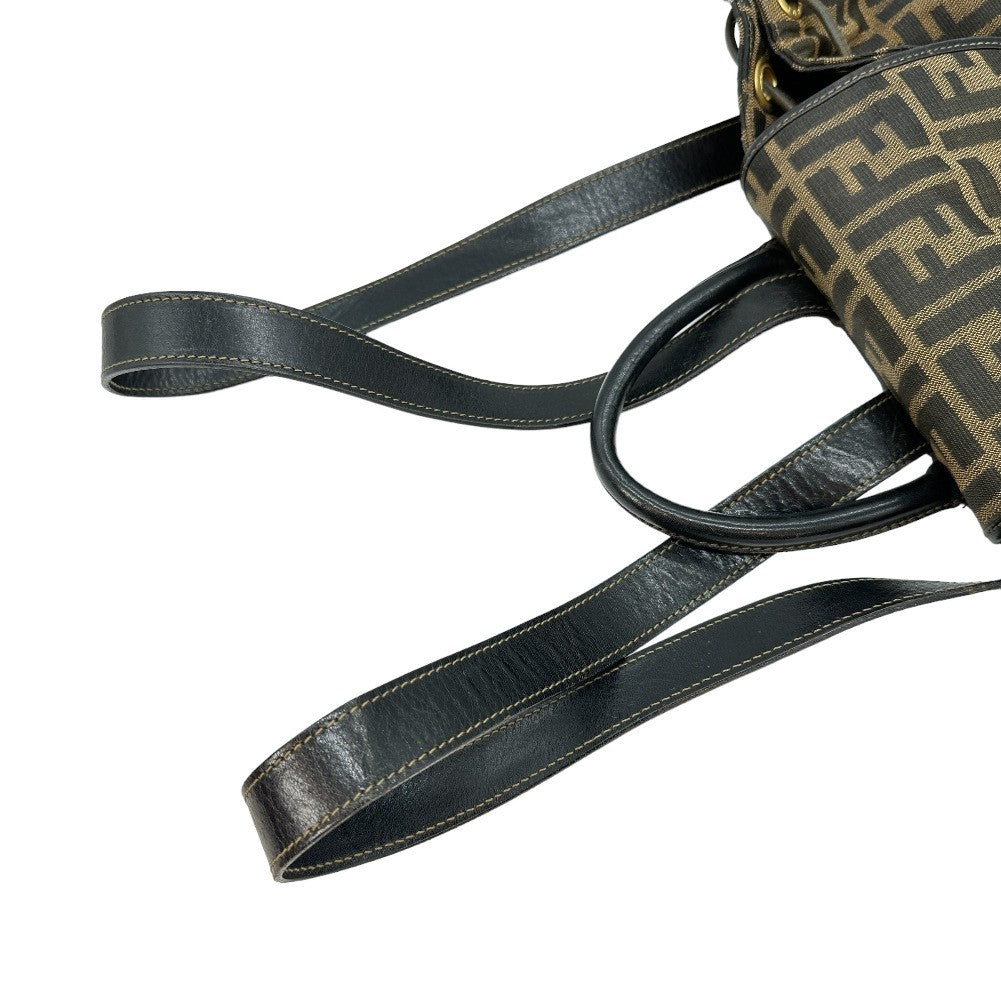 Fendi Fendi Backpack Daypack Zucca Canvas Brown Canvas Backpack Bag (Authentic  )