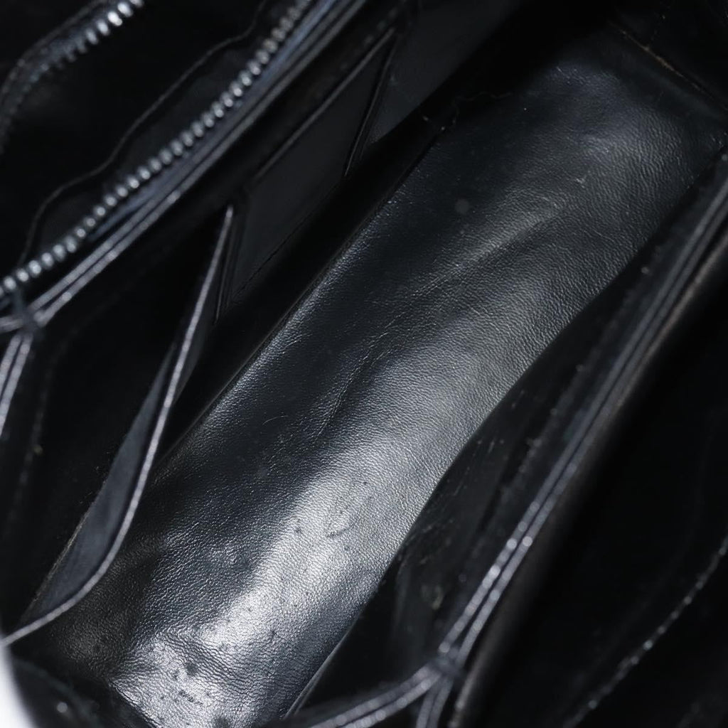 Gucci Vintage Handbag Leather Black Leather Handbag (Authentic  )