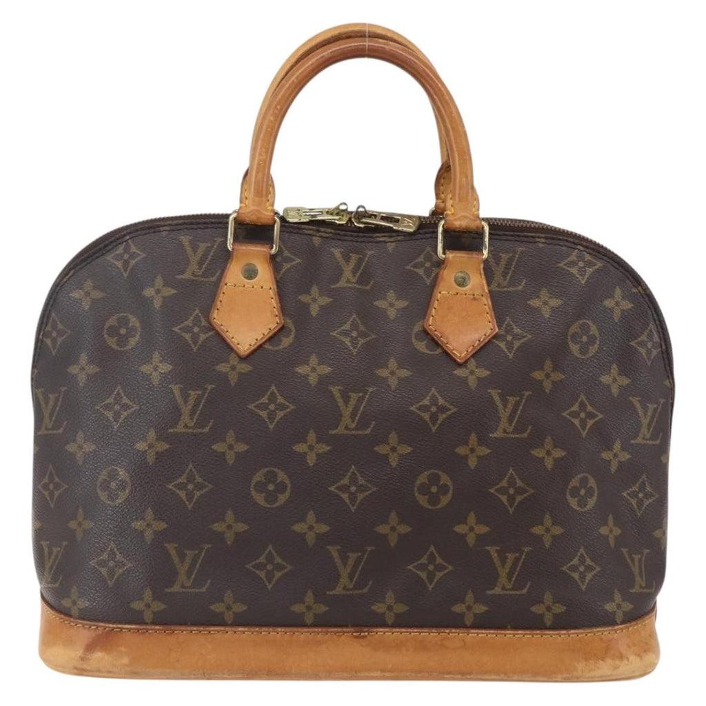 Louis Vuitton Vintage Alma Handbag Monogram Canvas Brown Canvas Handbag (Authentic  )
