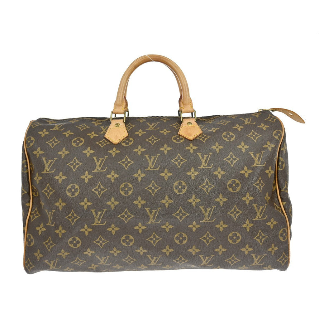Louis Vuitton Speedy Handbag Monogram Canvas Brown Canvas Handbag ( )