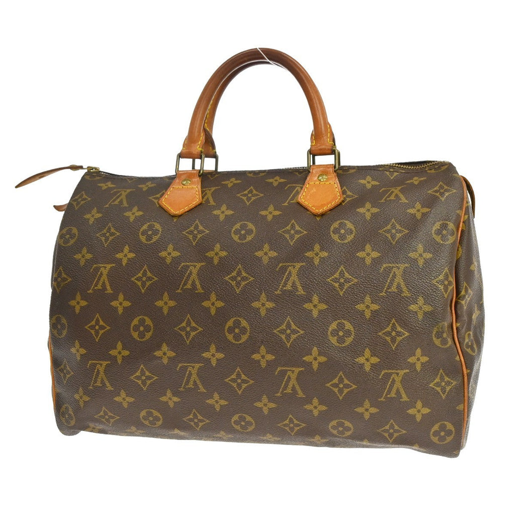 Louis Vuitton Speedy Handbag Monogram Canvas Brown Canvas Handbag ( )