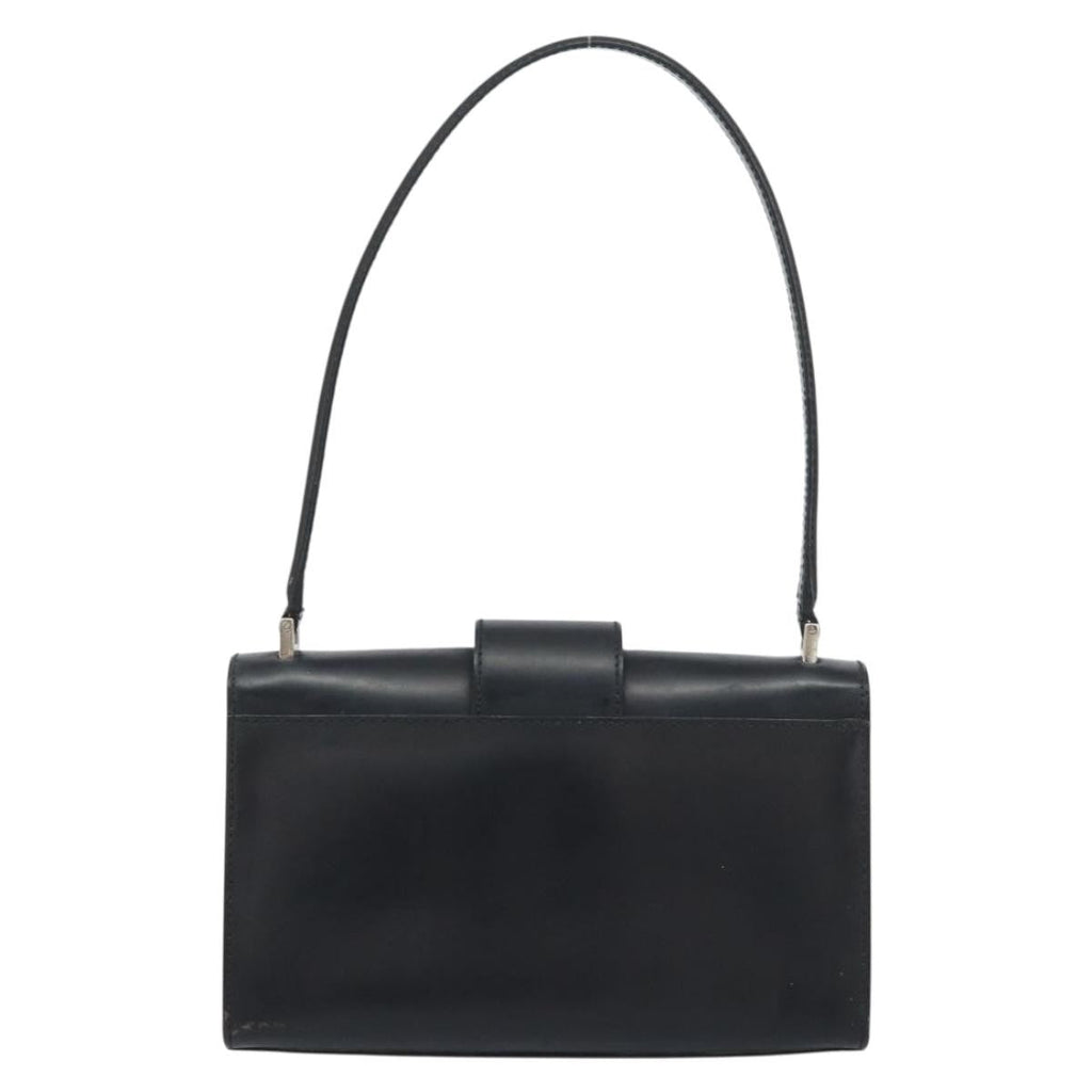 Salvatore Ferragamo Vala Handbag Leather Black Leather Handbag (Authentic  )