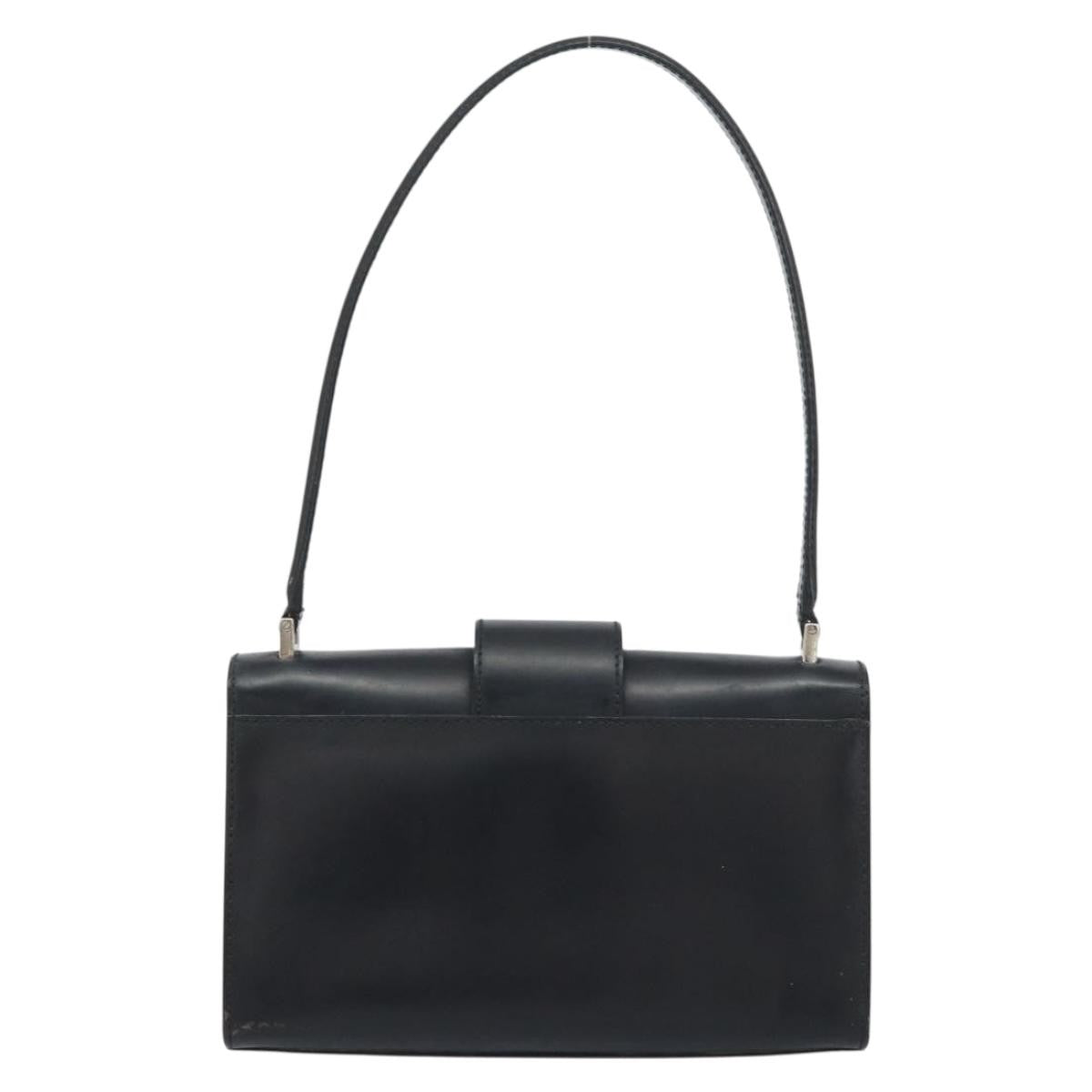 Salvatore Ferragamo Vala Handbag Leather Black Leather Handbag (Authentic  )