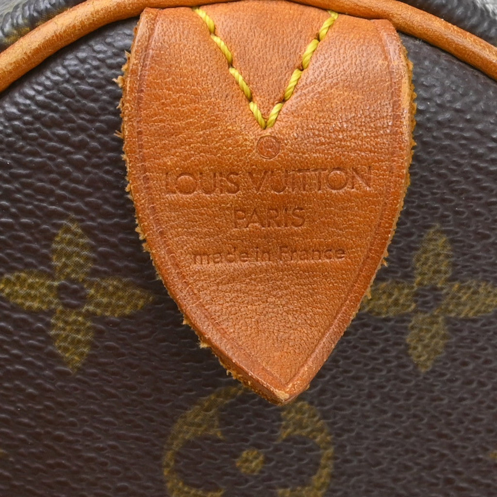 Louis Vuitton Speedy Handbag Monogram Canvas Brown Canvas Handbag ( )