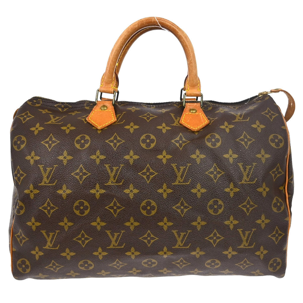 Louis Vuitton Speedy Handbag Monogram Canvas Brown Canvas Handbag ( )