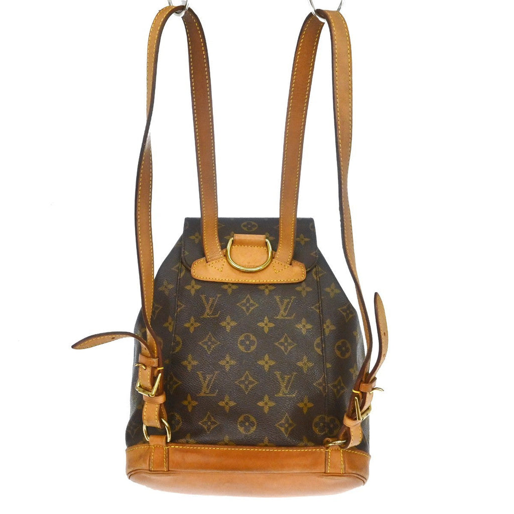 Louis Vuitton Vintage Montsouris Backpack Monogram Canvas Brown Canvas Backpack Bag ( )