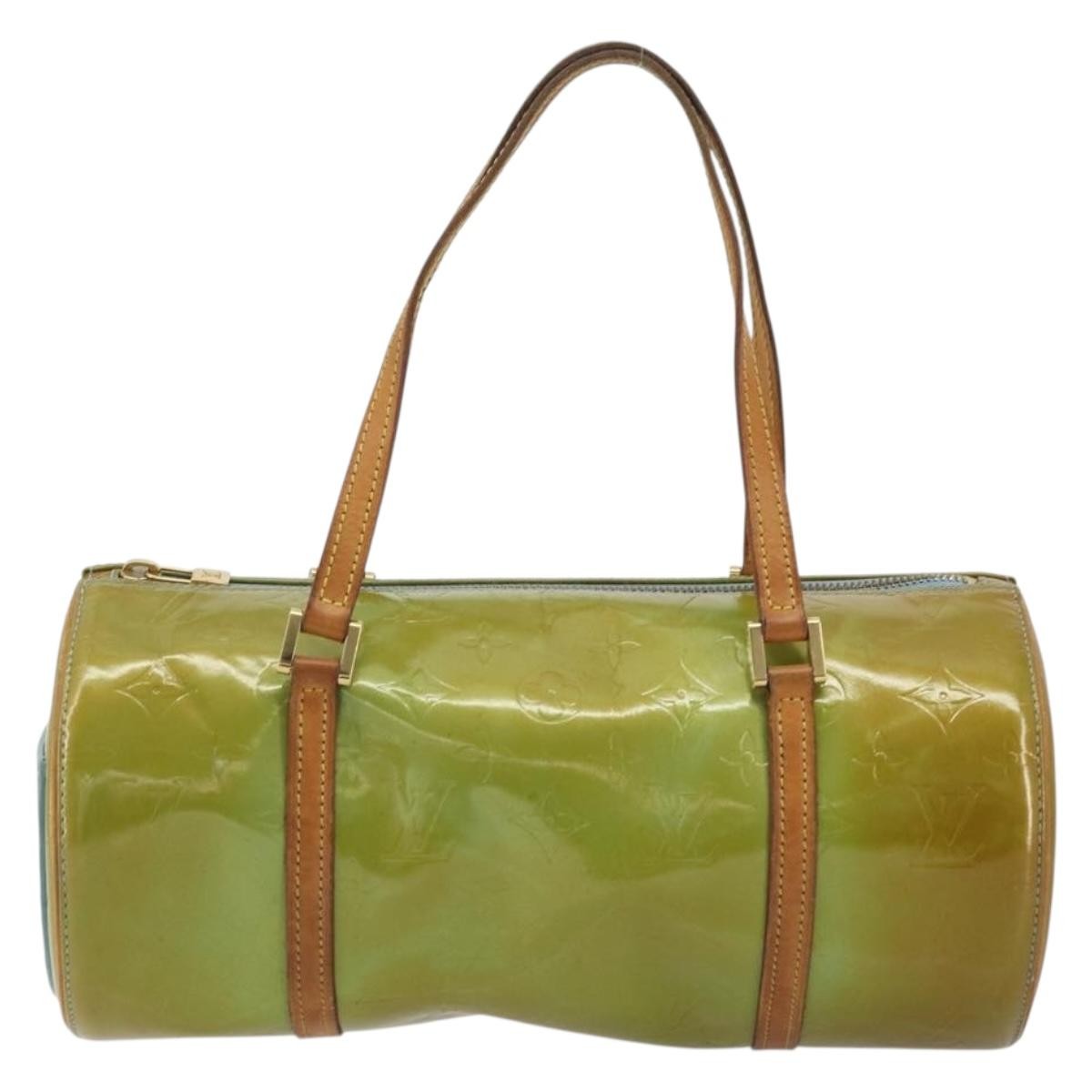 Louis Vuitton Bedford Handbag Monogram Vernis Green Patent_Leather Handbag (Authentic  )