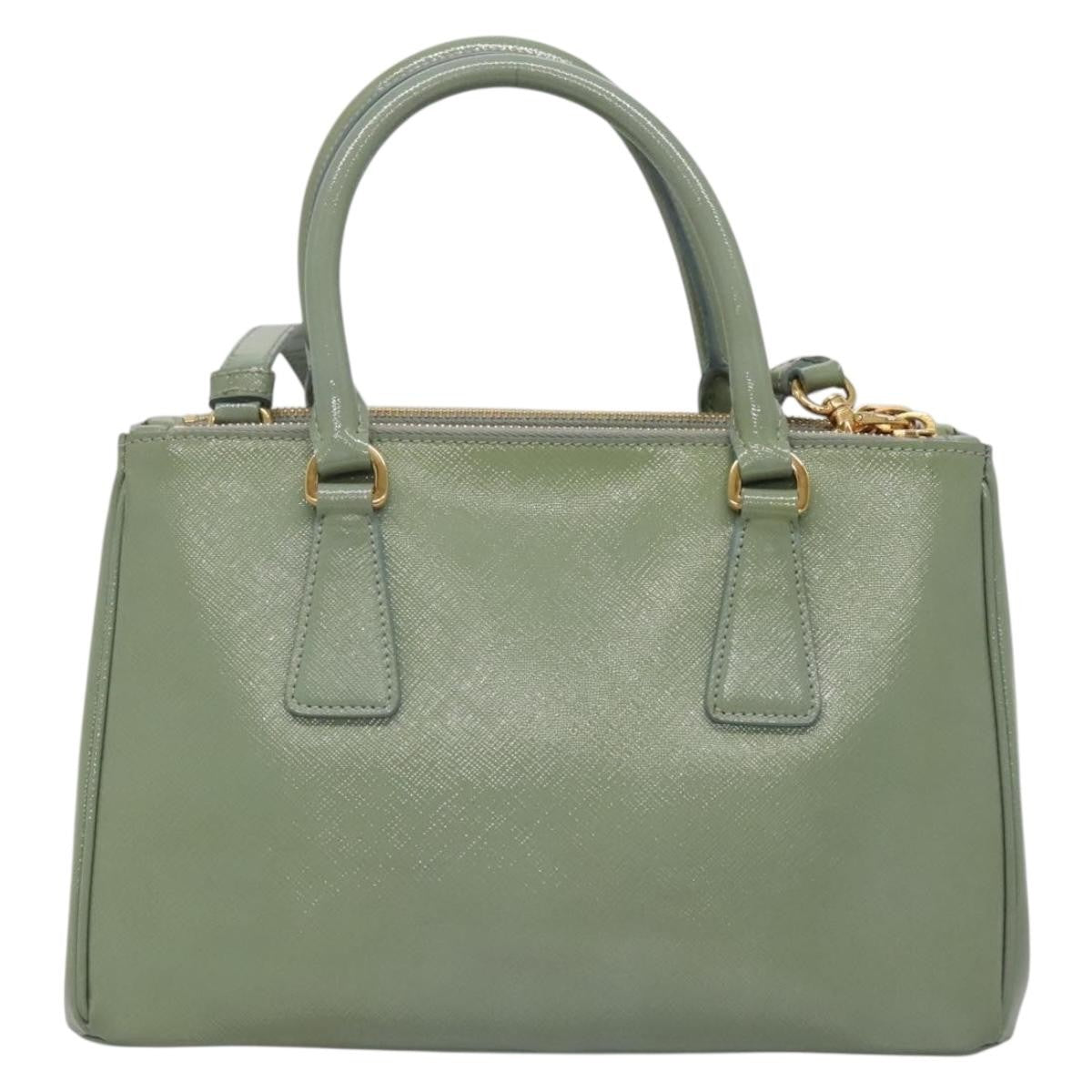 Prada Double Zip Lux Tote Saffiano Leather Gold Leather Handbag (Authentic  )