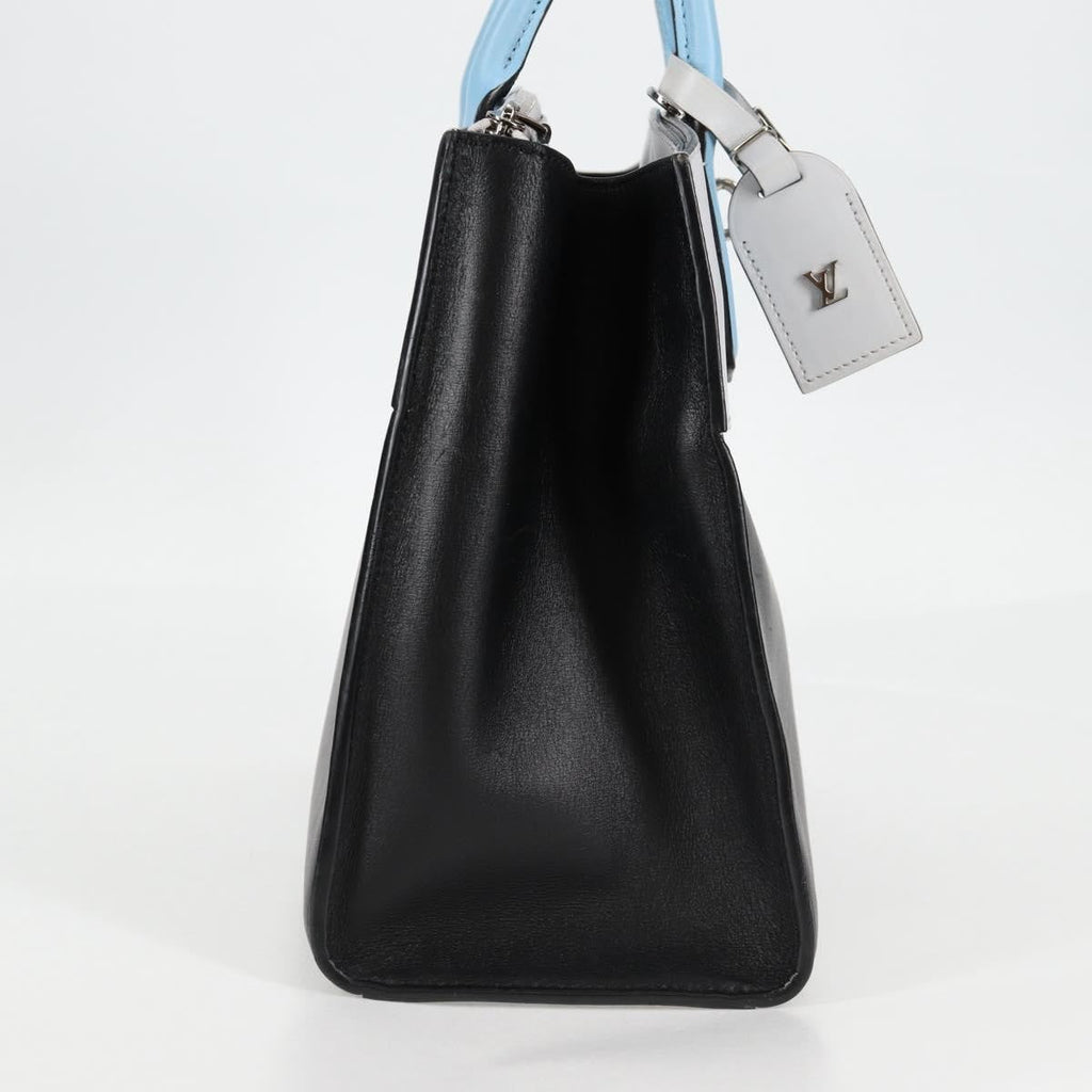 Louis Vuitton City Steamer Handbag Leather Black Leather Handbag (Authentic  )
