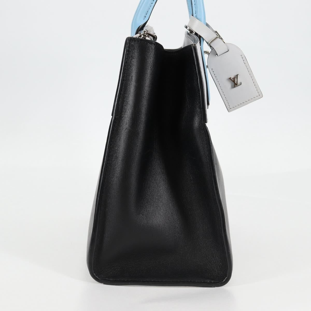 Louis Vuitton City Steamer Handbag Leather Black Leather Handbag (Authentic  )