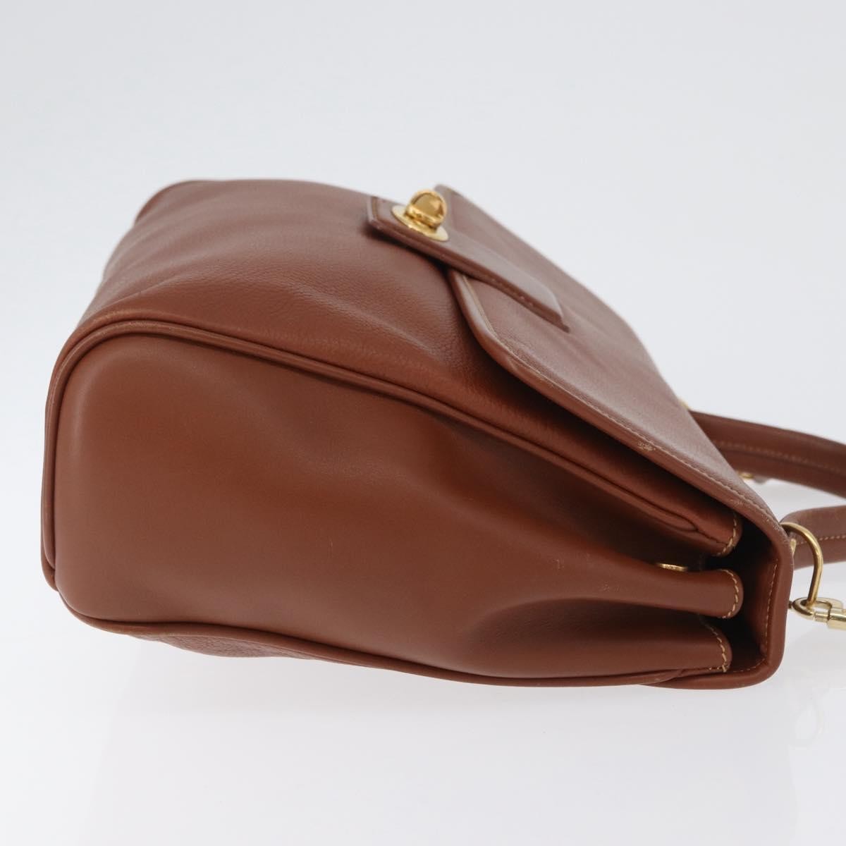 Gucci Vintage Handbag Leather Brown Leather Handbag (Authentic  )