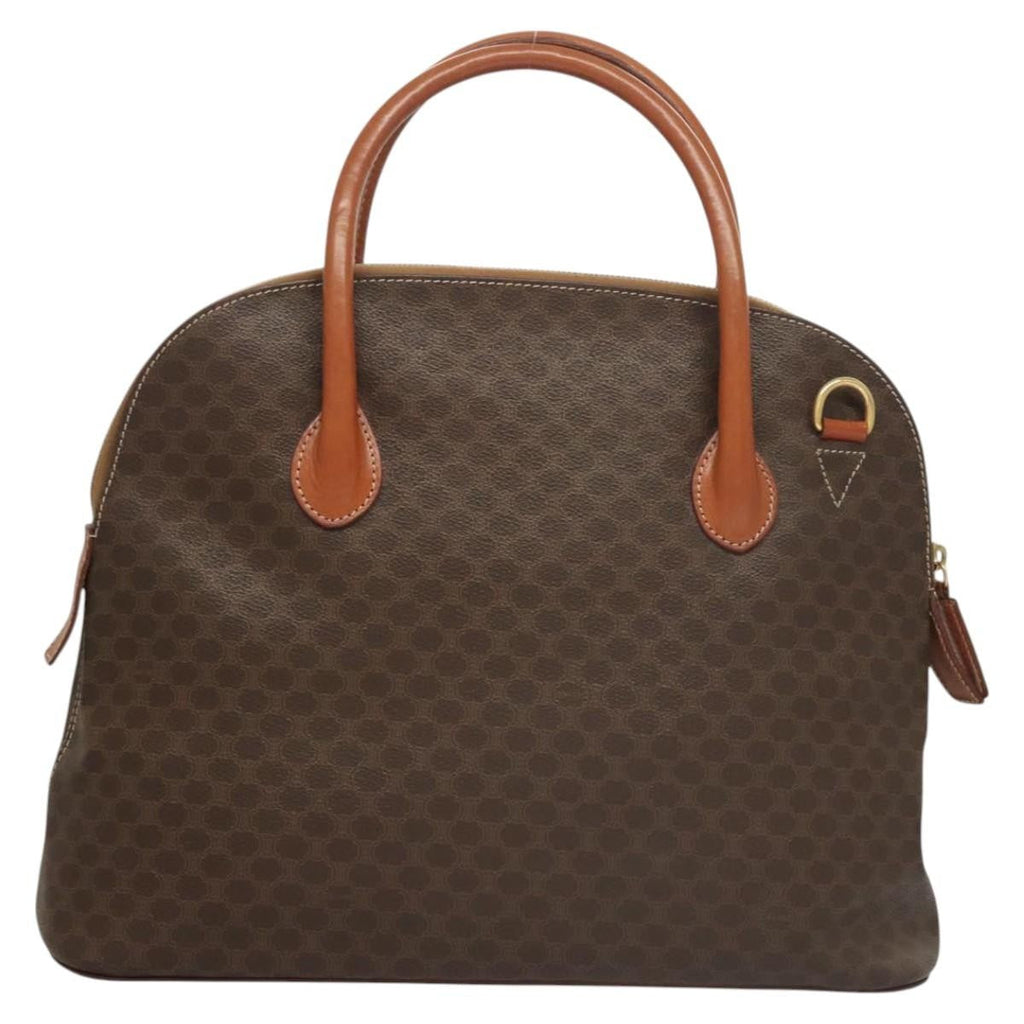 Celine Macadam Handbag Macadam With Leather Brown Canvas Handbag ( )