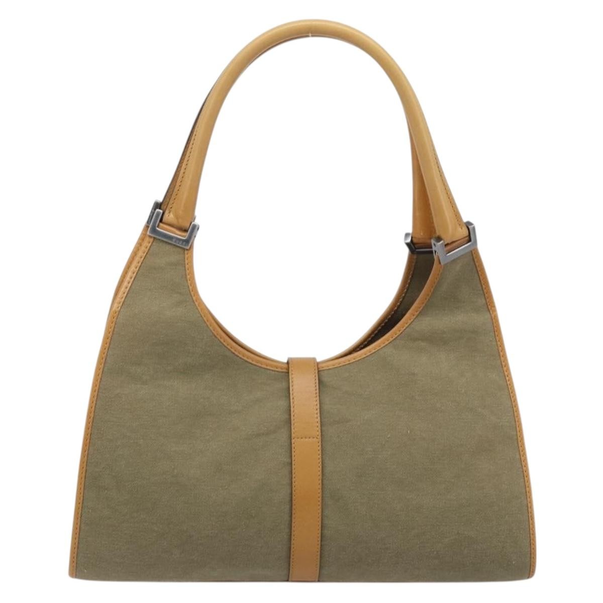 Gucci Vintage Jackie Handbag Canvas Beige Canvas Handbag ( )