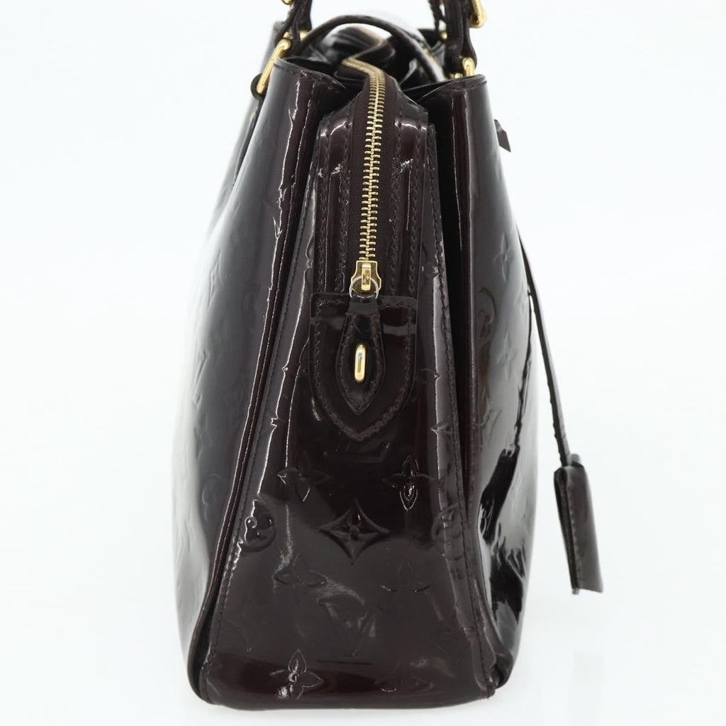Louis Vuitton Melrose Avenue Handbag Monogram Vernis Burgundy Patent_Leather Handbag ( )