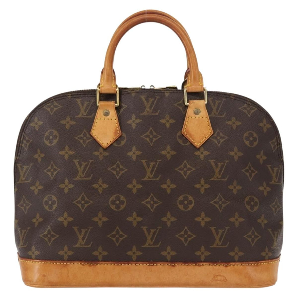 Louis Vuitton Alma Handbag Monogram Canvas Brown Canvas Handbag (Authentic  )