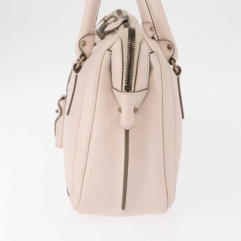 Salvatore Ferragamo Gancini Handbag Leather Pink Leather Handbag (Authentic  )