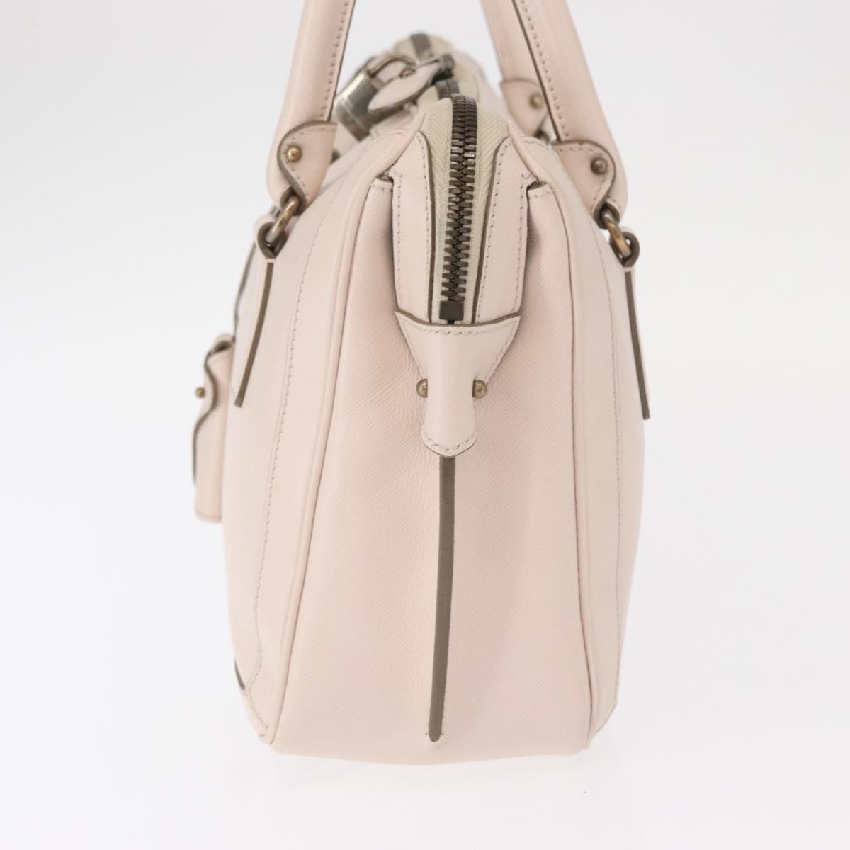 Salvatore Ferragamo Gancini Handbag Leather Pink Leather Handbag (Authentic  )