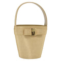 Salvatore Ferragamo Vala Handbag Canvas Yellow Canvas Handbag (Authentic  )