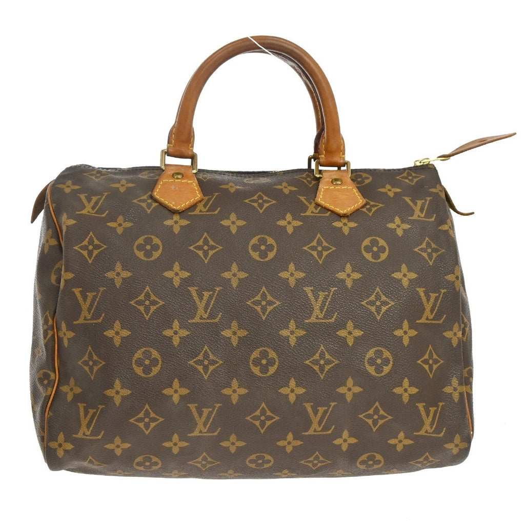 Louis Vuitton Speedy Handbag Monogram Canvas Brown Canvas Handbag ( )