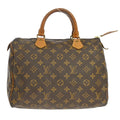 Louis Vuitton Speedy Handbag Monogram Canvas Brown Canvas Handbag ( )