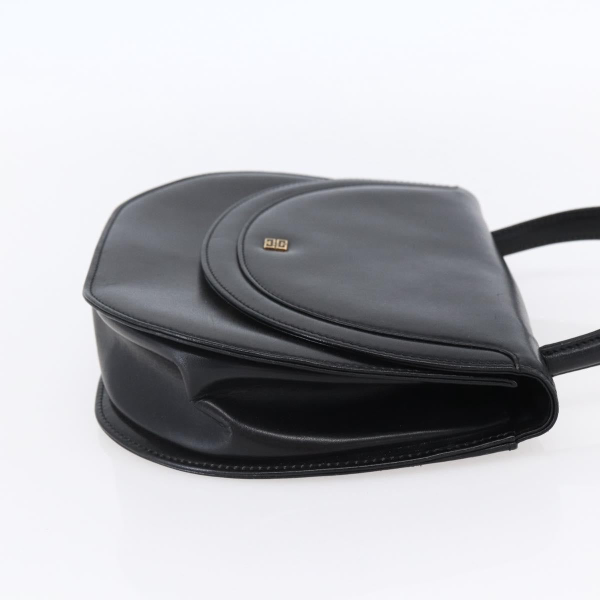 Givenchy Vintage 4G Handbag Leather Black Leather Handbag (Authentic  )