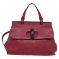 Gucci Bamboo Daily Top Handle Bag Leather Pink Leather Bag (Authentic  )