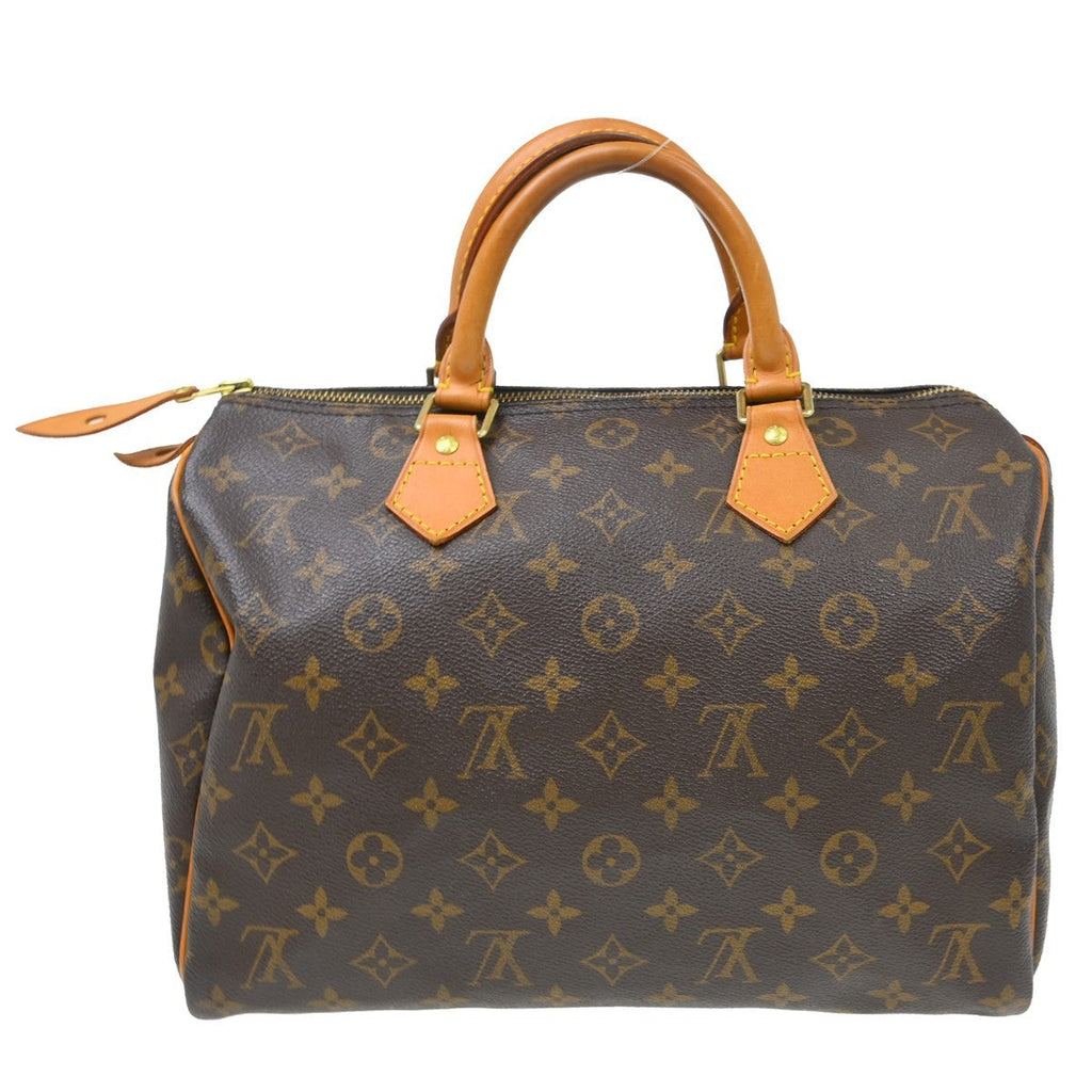 Louis Vuitton Speedy Handbag Monogram Canvas Brown Canvas Handbag ( )
