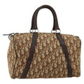 Christian Dior Vintage Trotter Handbag Canvas Brown Canvas Handbag ( )