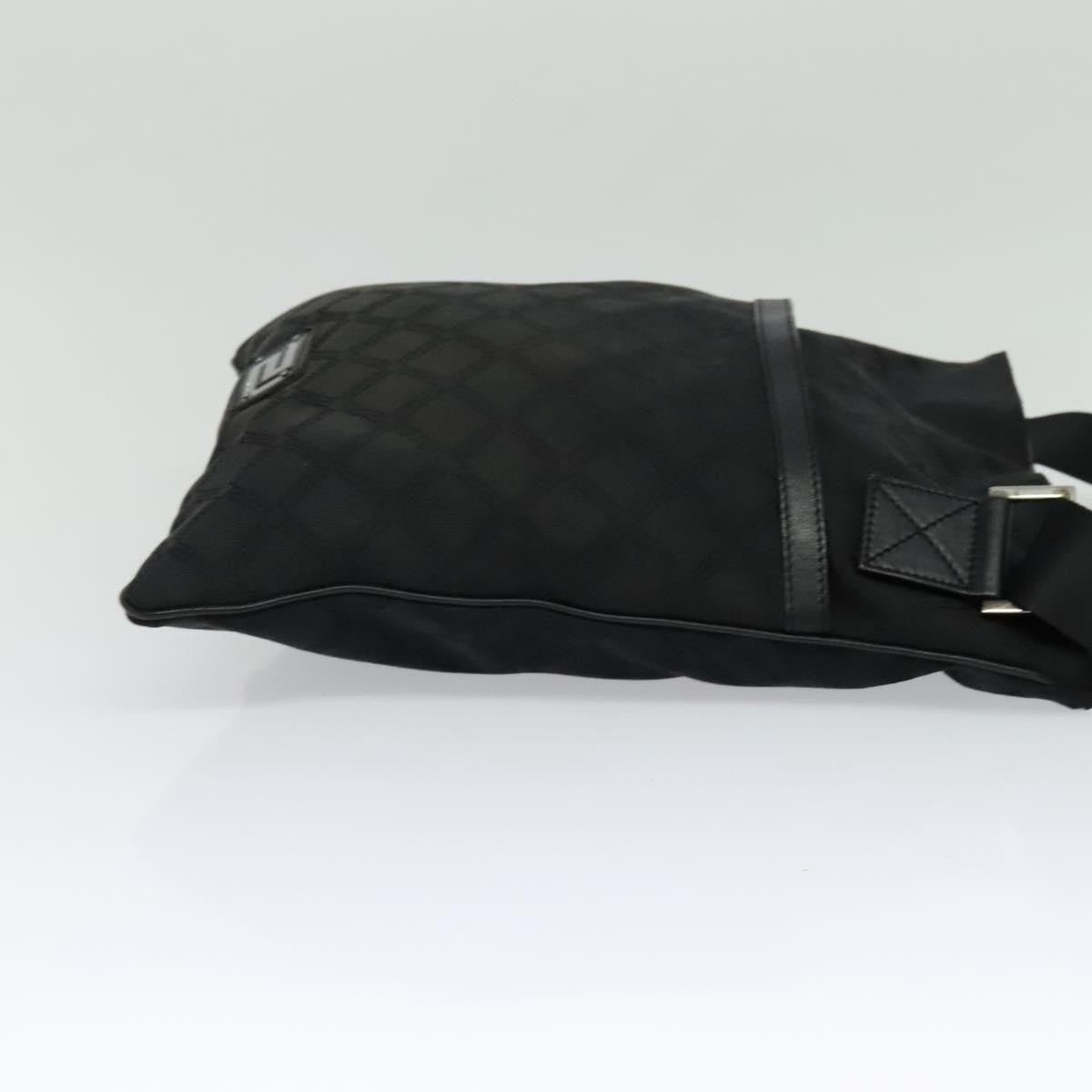 Versace Messenger Bag Canvas Black Canvas Bag (Authentic  )