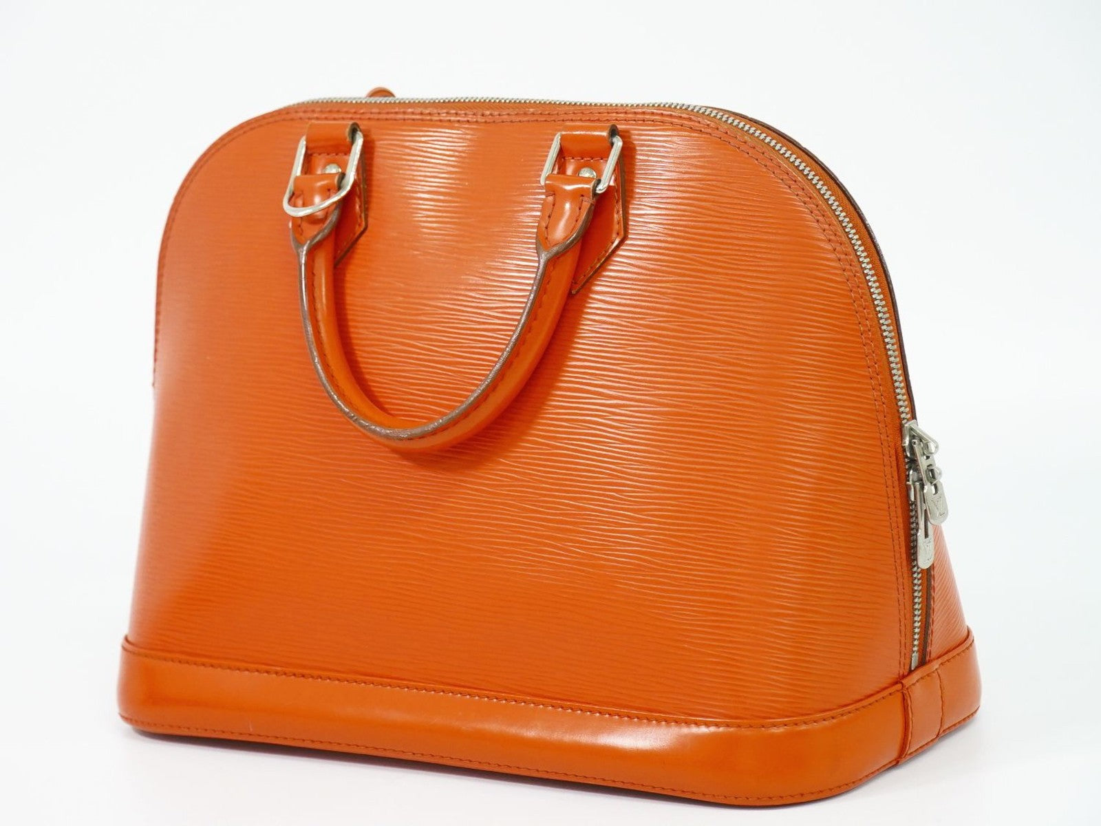 Louis Vuitton Alma Handbag Epi Leather Orange Leather Handbag ( )