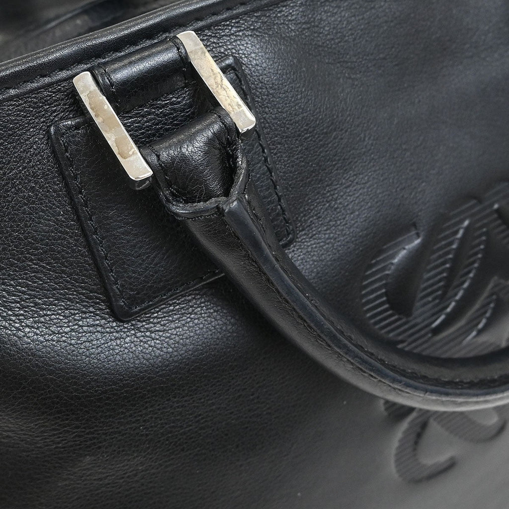 Loewe Amazona Nm Bag Leather Black Leather Handbag (Authentic  )