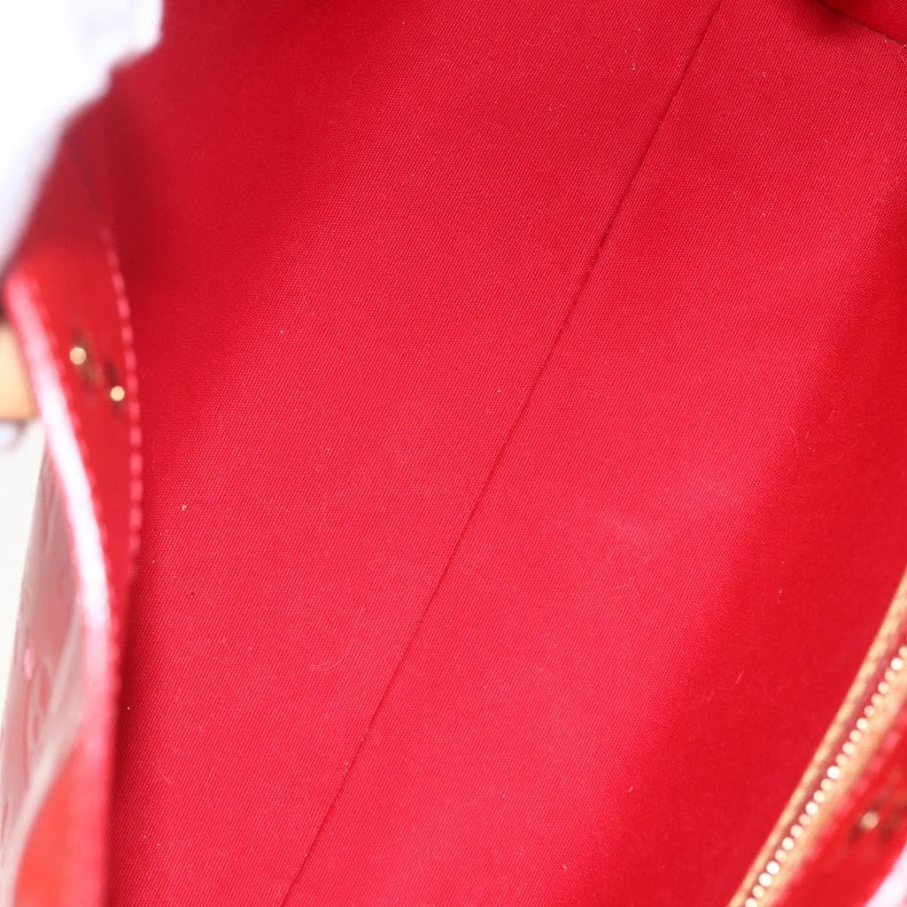 Louis Vuitton Reade Handbag Monogram Vernis Red Patent_Leather Handbag (Authentic  )