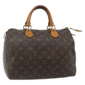 Louis Vuitton Speedy Handbag Monogram Canvas Brown Canvas Handbag ( )