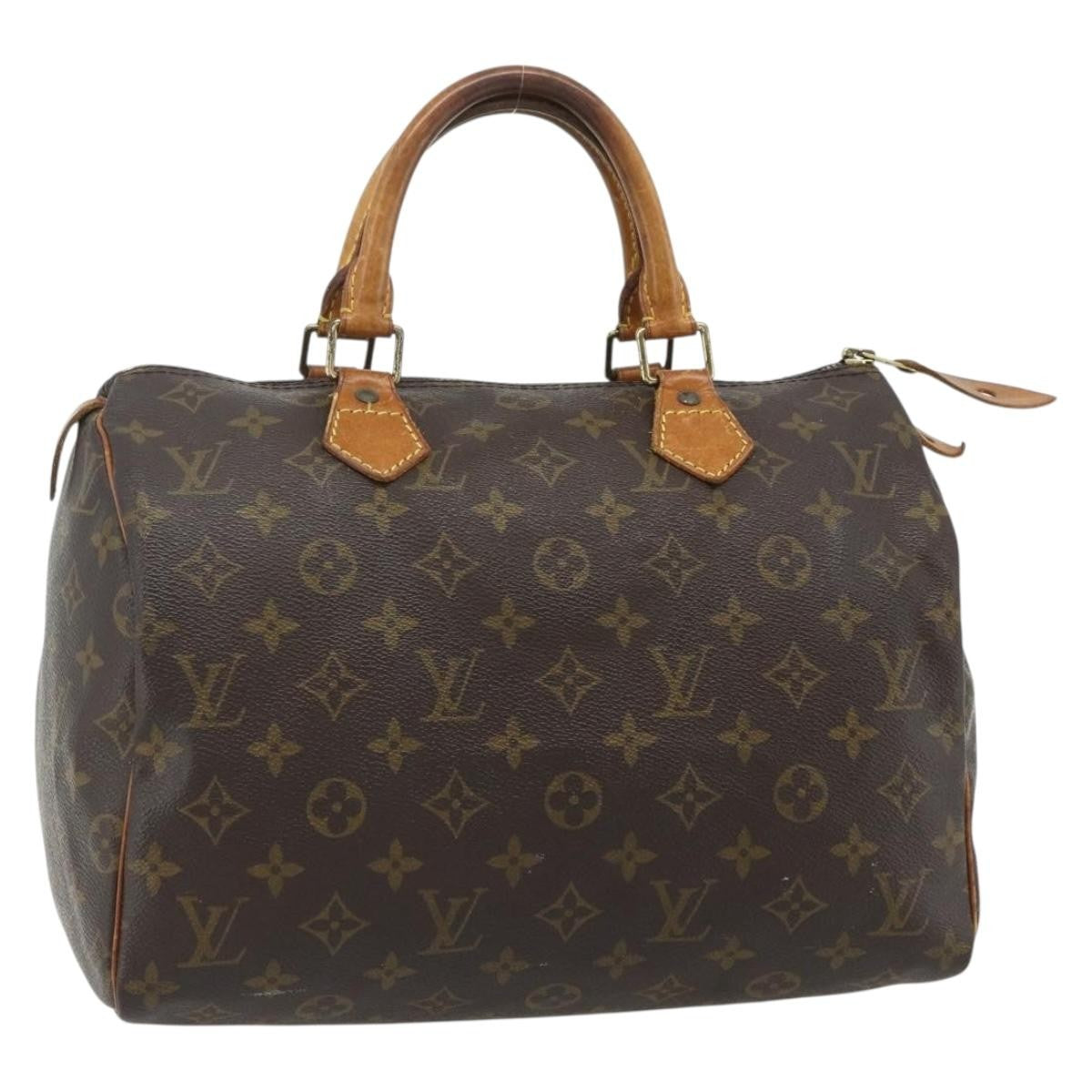 Louis Vuitton Speedy Handbag Monogram Canvas Brown Canvas Handbag ( )