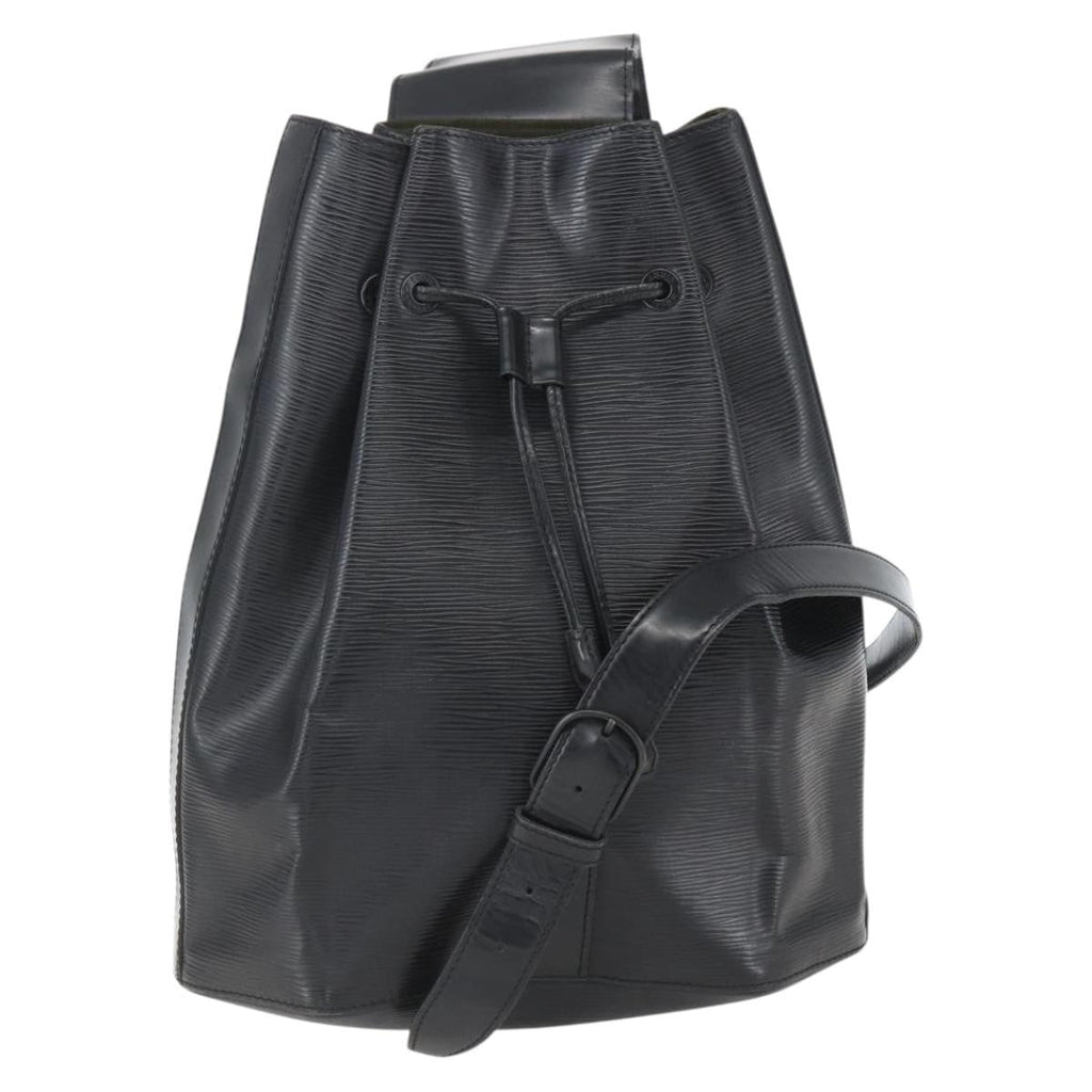 Louis Vuitton Sac A Dos Drawstring Backpack Epi Leather Black Leather Backpack Bag (Authentic  )