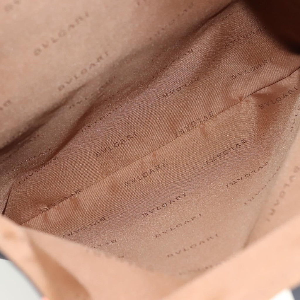 Bvlgari Handbag Canvas Beige Canvas Handbag (Authentic  )