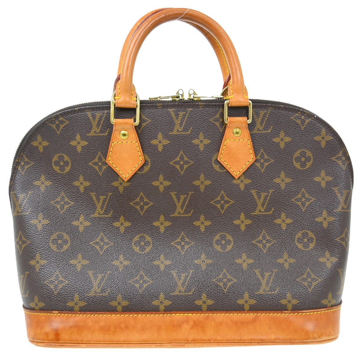 Louis Vuitton Alma Handbag Monogram Canvas Brown Canvas Handbag ( )