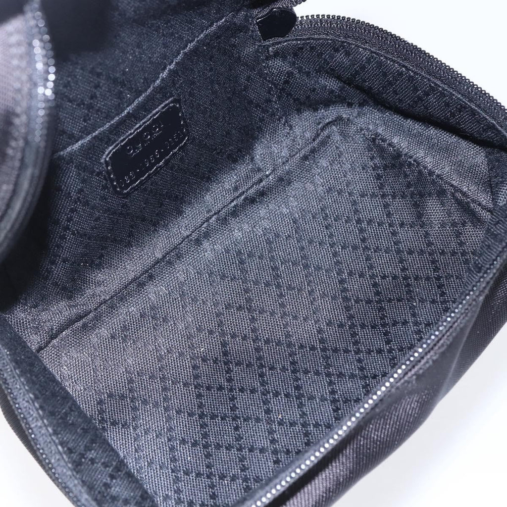 Gucci Vintage Bamboo Vanity Case Nylon Black Nylon Handbag ( )
