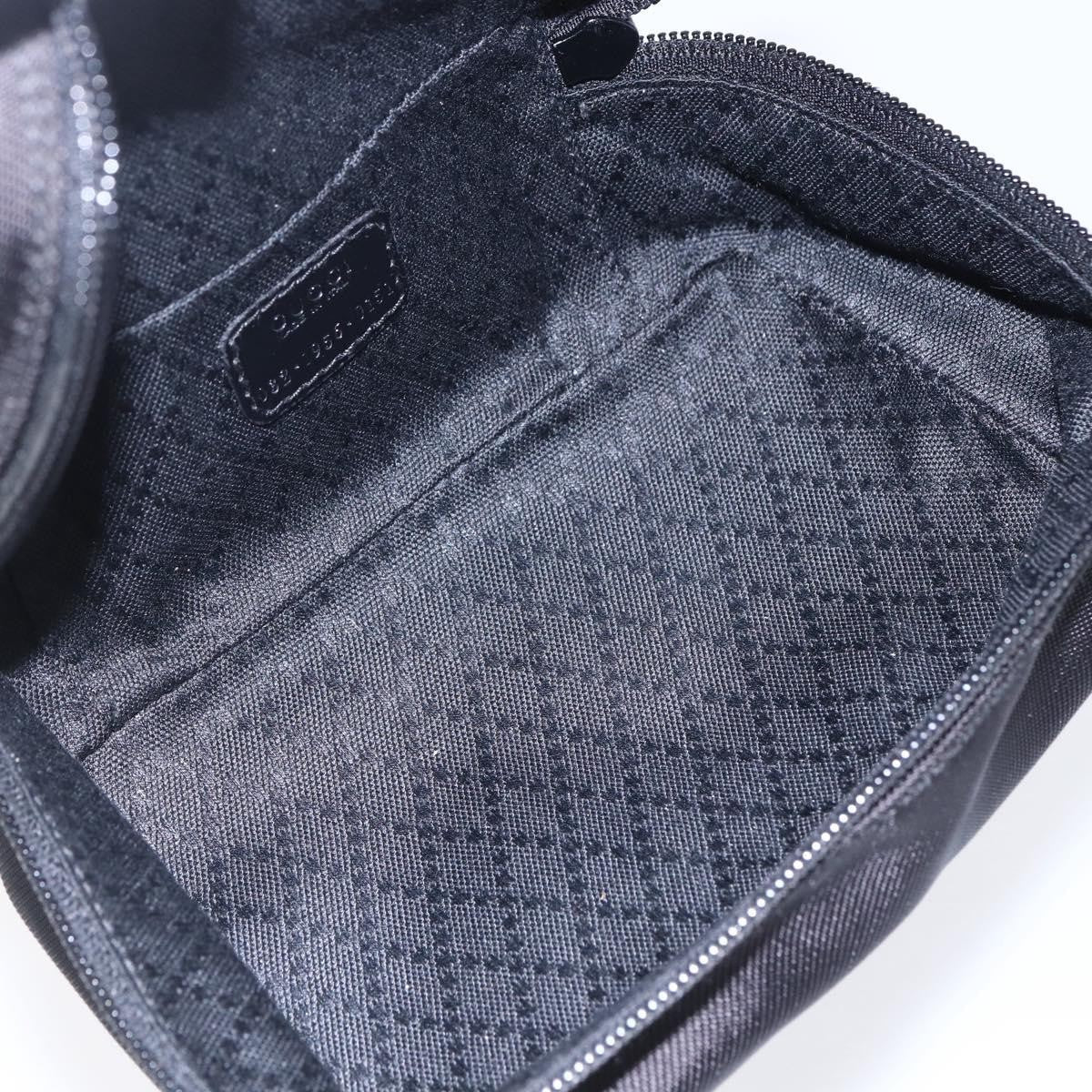 Gucci Vintage Bamboo Vanity Case Nylon Black Nylon Handbag ( )