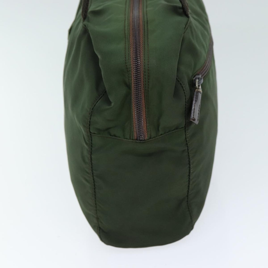 Prada Bowling Shoulder Bag Tessuto Khaki Nylon Handbag (Authentic  )