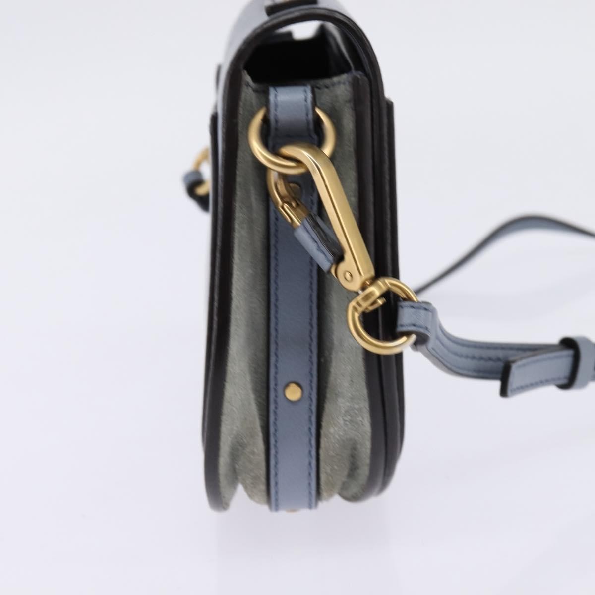 Chloe Nile Crossbody Bag Leather Blue Leather Handbag (Authentic  )
