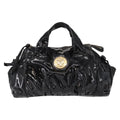 Gucci Hysteria Convertible Top Handle Bag Patent Black Patent_Leather Handbag (Authentic  )