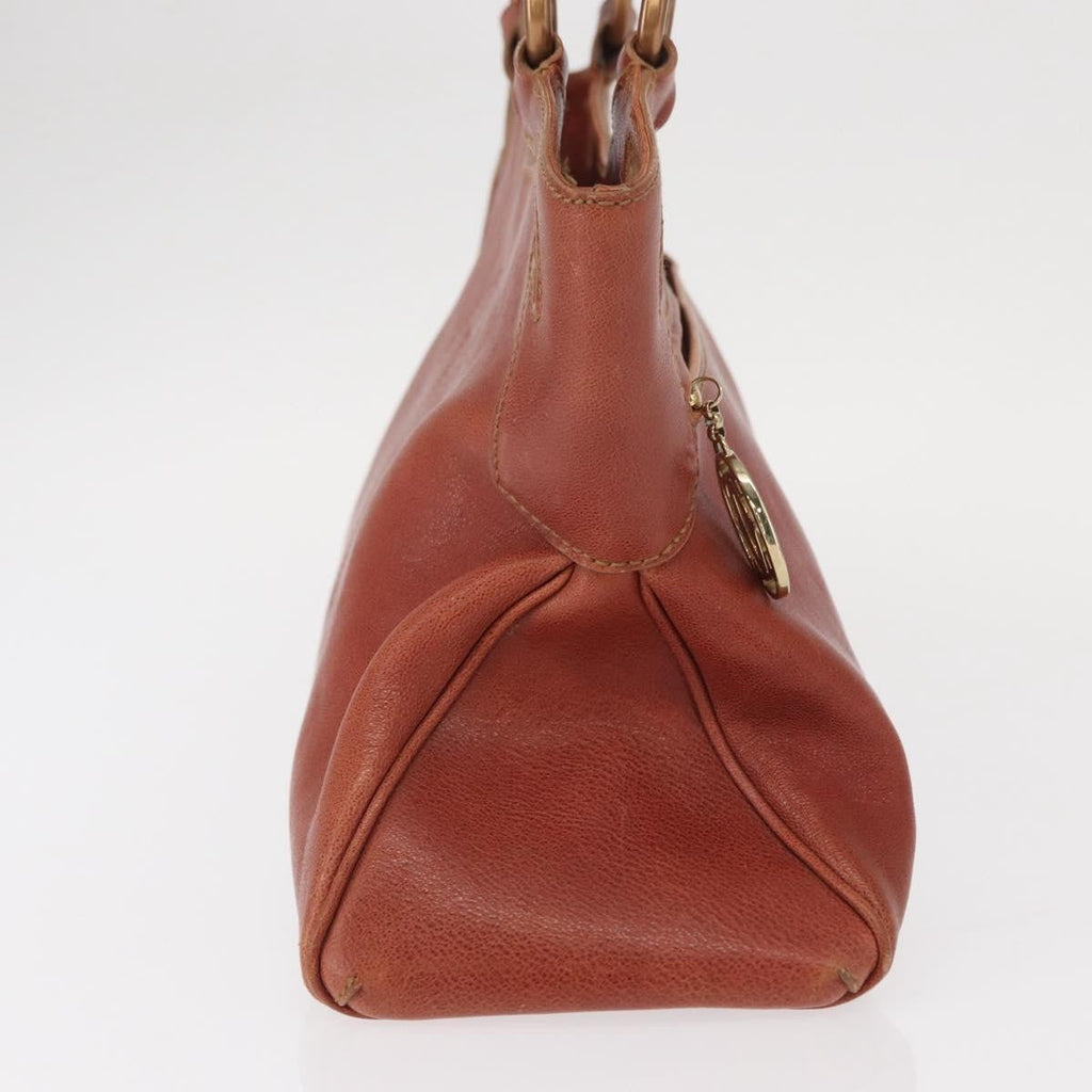 Cartier Marcello Handbag Leather Brown Leather Handbag (Authentic  )