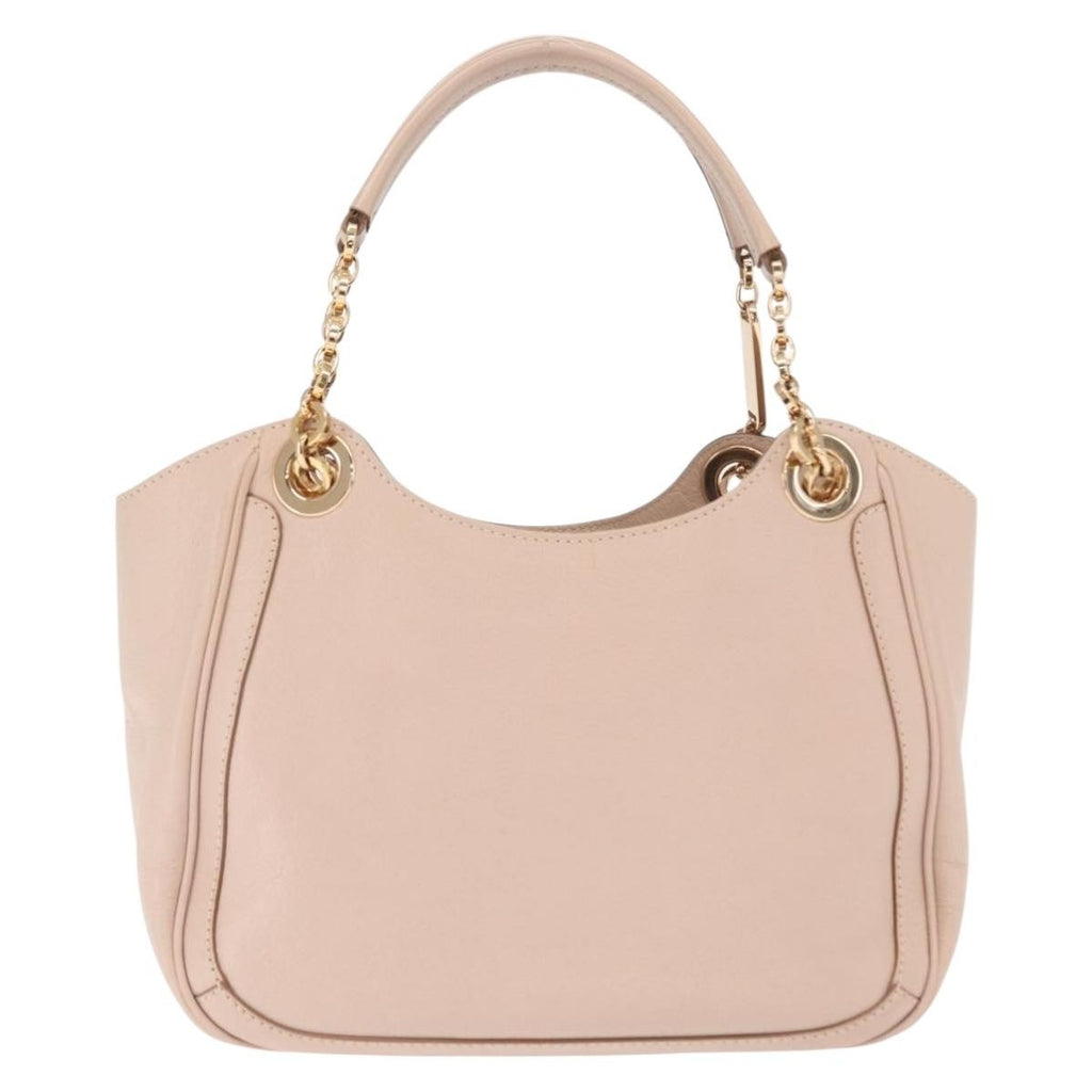 Salvatore Ferragamo Betulla Chain Tote Leather Pink Leather Handbag (Authentic  )