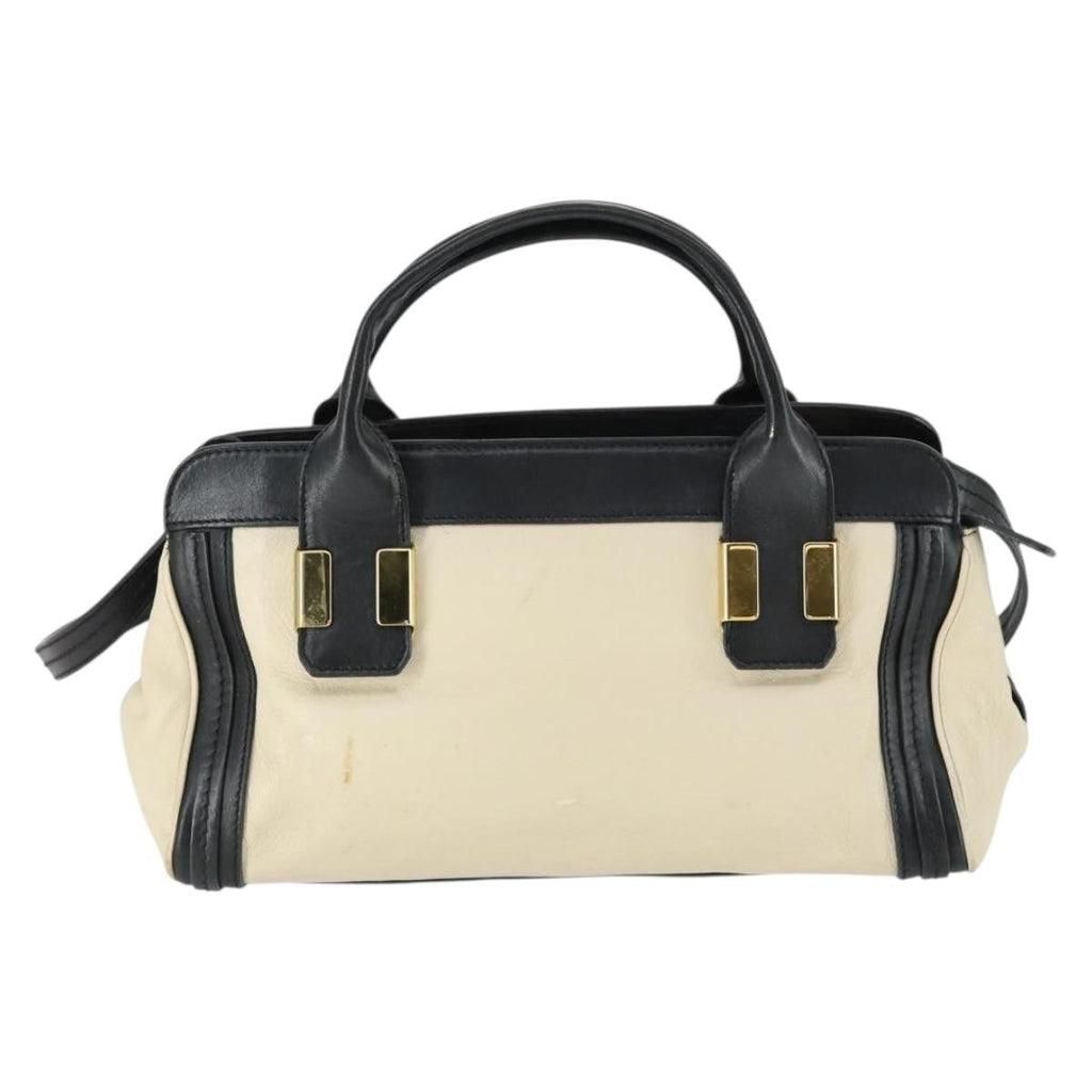 Chloe Alice Satchel Leather White Leather Handbag (Authentic  )