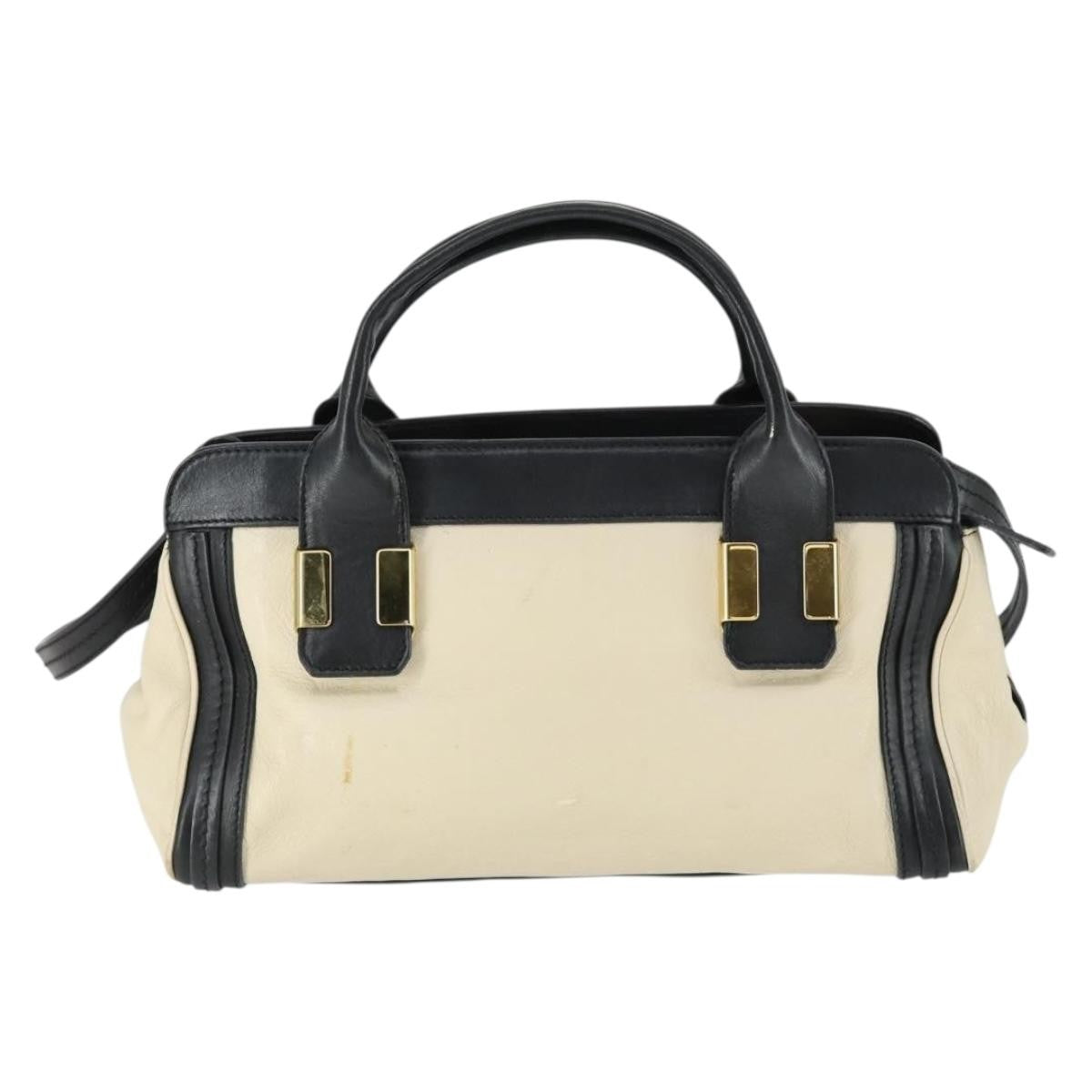 Chloe Alice Satchel Leather White Leather Handbag (Authentic  )