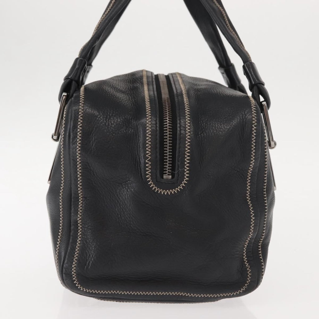 Chanel Cc Bowler Quilted Caviar Black Leather Handbag (Authentic  )